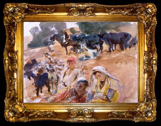 framed  John Singer Sargent Goatherds, ta009-2